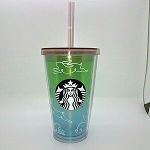 Starbucks 2019 Limited Edition Rainbow Easter Rabbit Grande Tumbler RARE 16oz